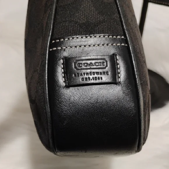 Coach Y2K Monogram C Clip Black Shoulder Bag W Hangtag - Picture 7 of 15